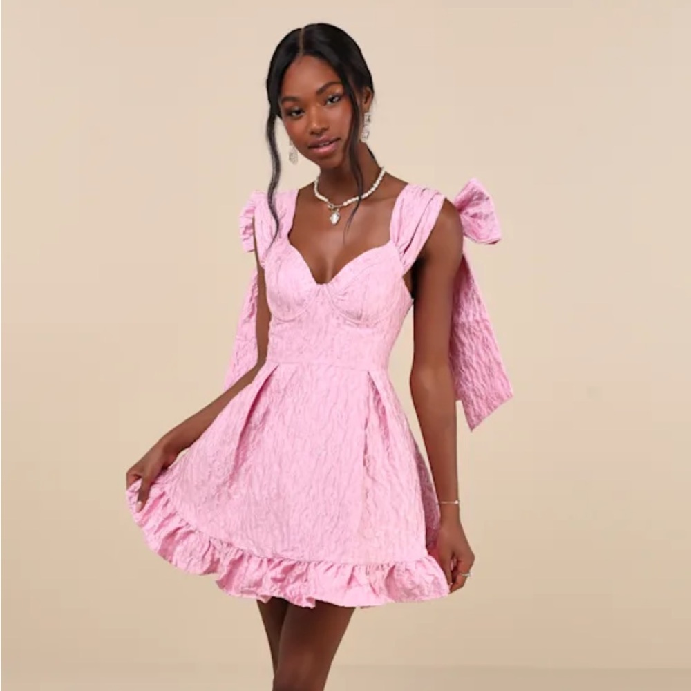 New with Tags! SISTER JANE Pink mini short dress bows Taylor Swift outfit medium